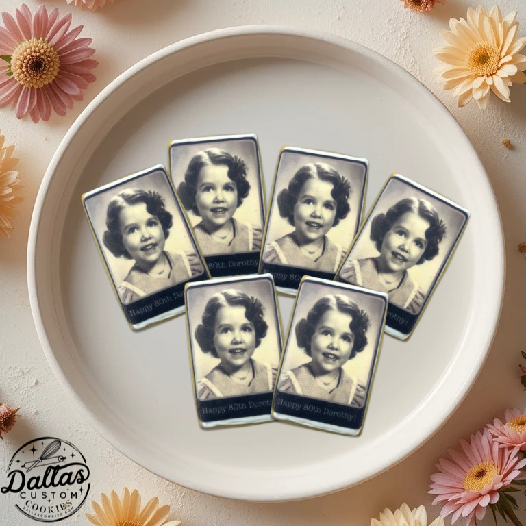 Custom Photo Polaroid Photo Birthday Party Cookies Theme -- 12 Count