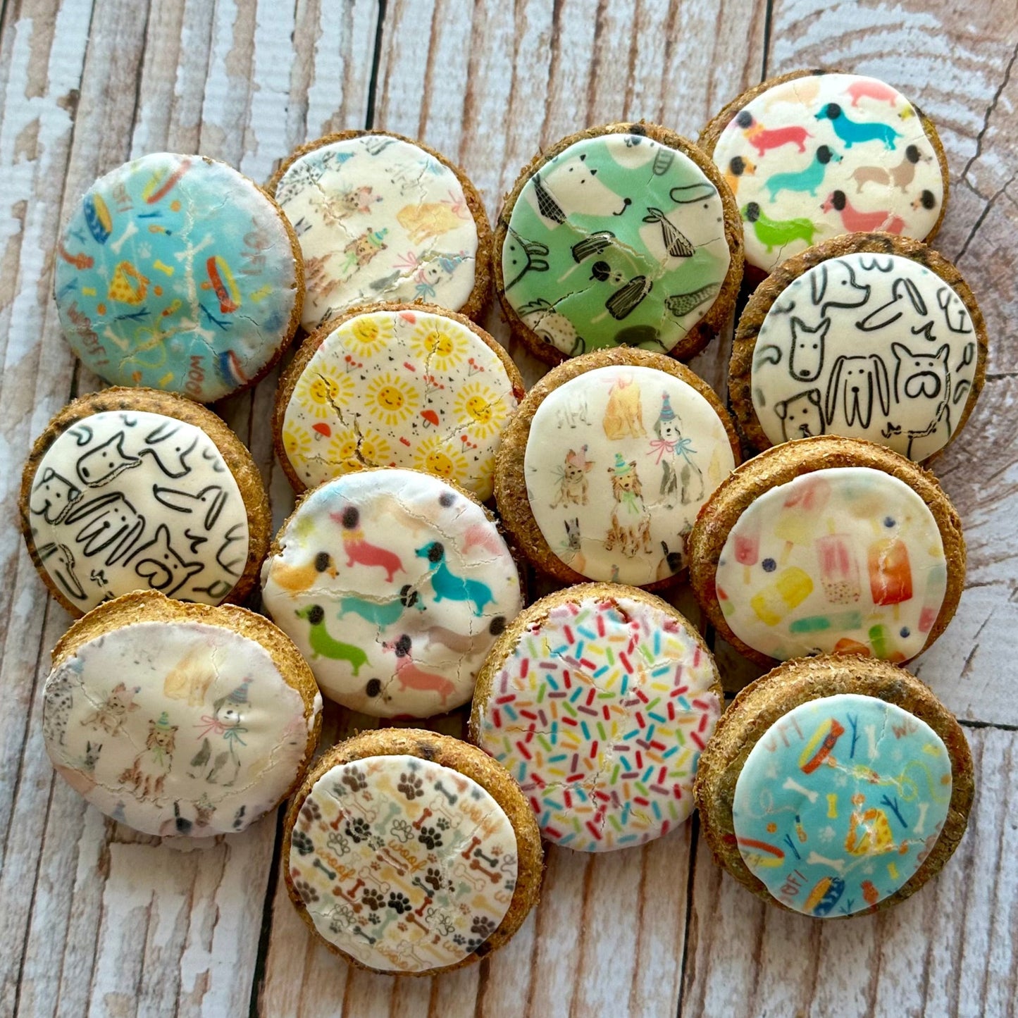 Frosted Nibblers Pet Dog Treats NO Sugar Added. Whole Wheat Flour, Pumpkin & Peanut Butter--8oz Resealable Bag