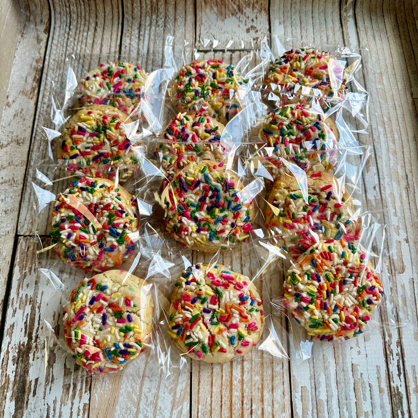 Celebration Cookie -- Classic Sugar Cookie w/Sprinkles Individually Wrapped--12 count