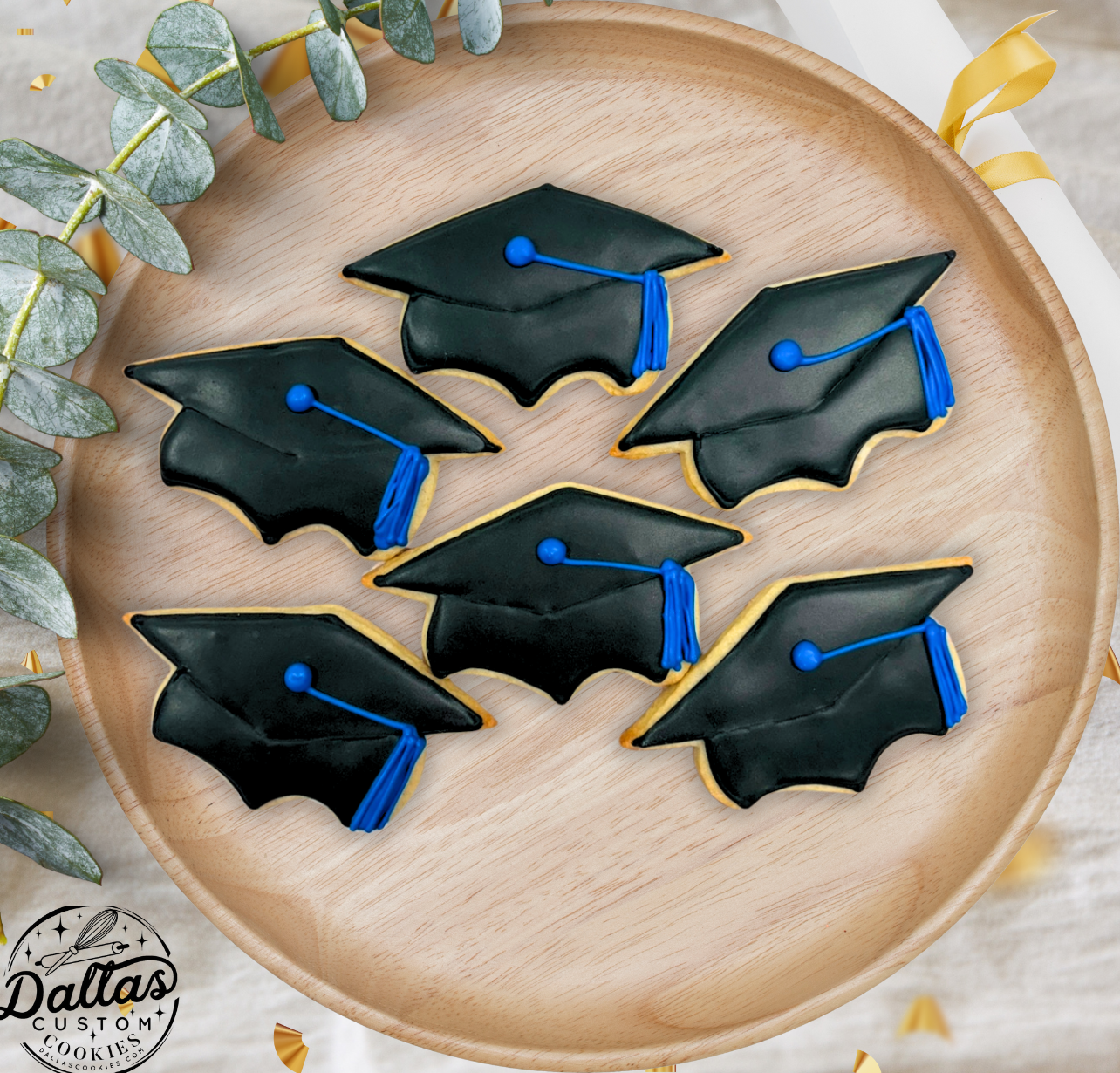 Custom Hand Decorated Graduation Cap --12 Count