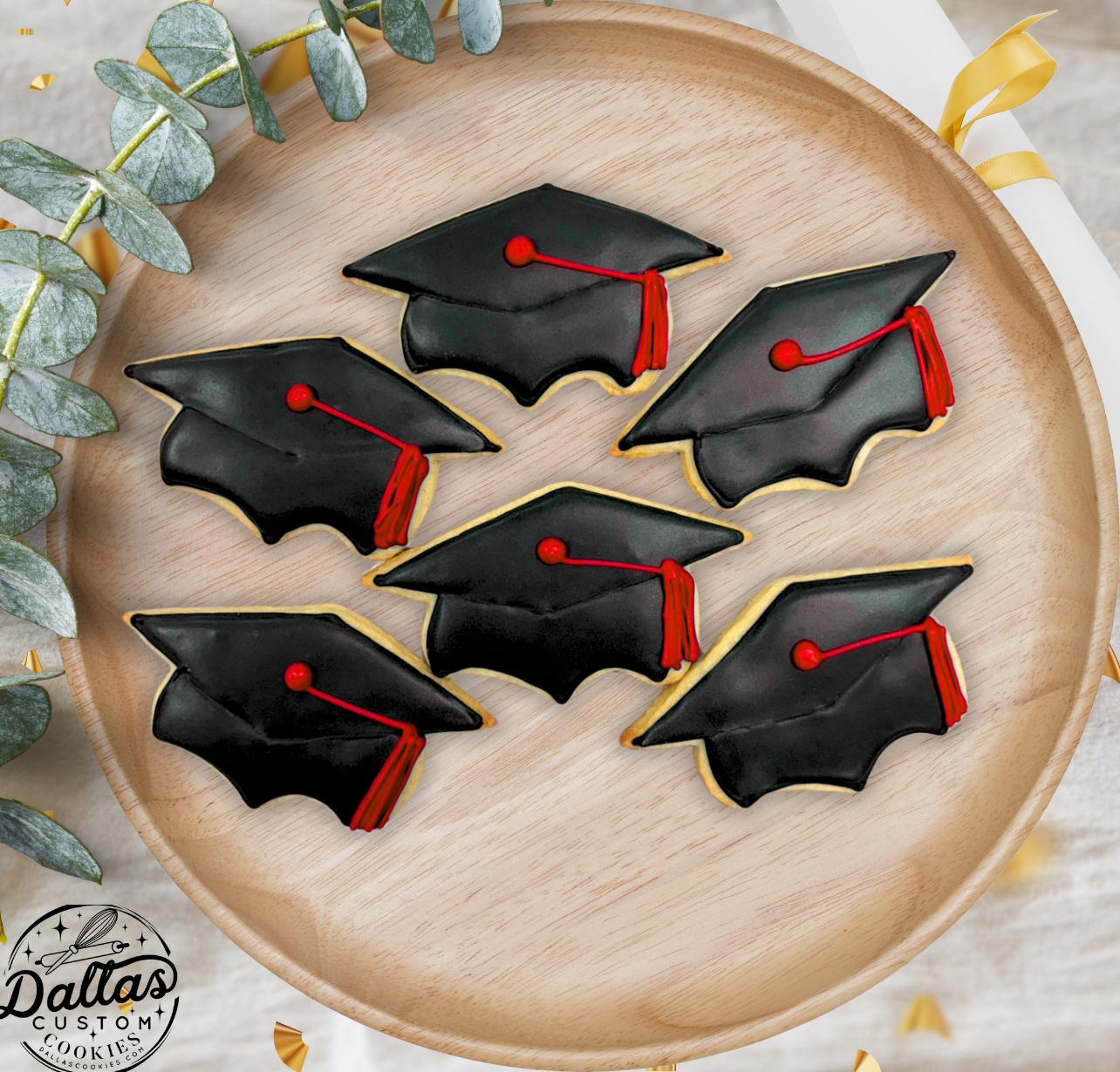 Custom Hand Decorated Graduation Cap --12 Count
