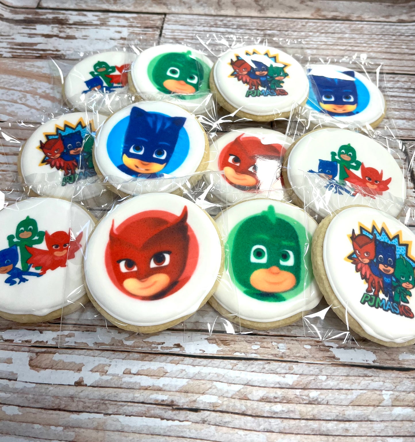PJ Masks themed Birthday Cookies--12 Count