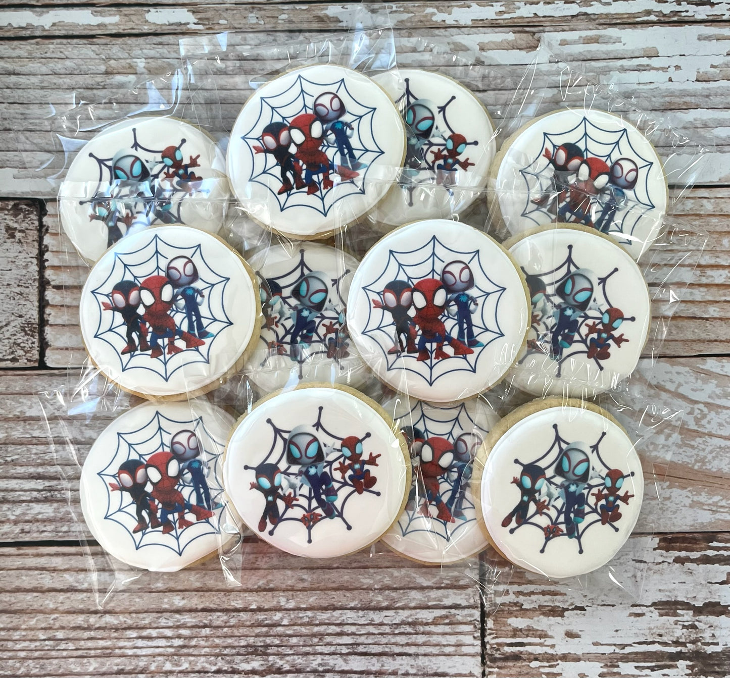 Spidey & Friends themed Birthday Cookies--12 Count