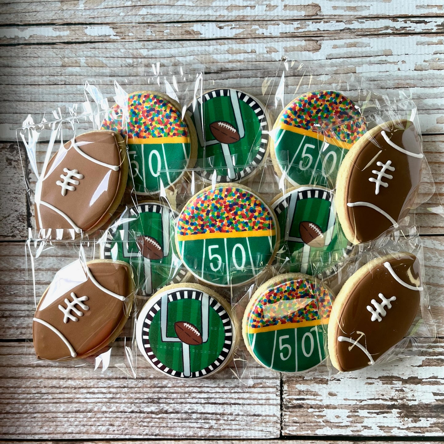 Football Sports Themed Cookies--12 Count