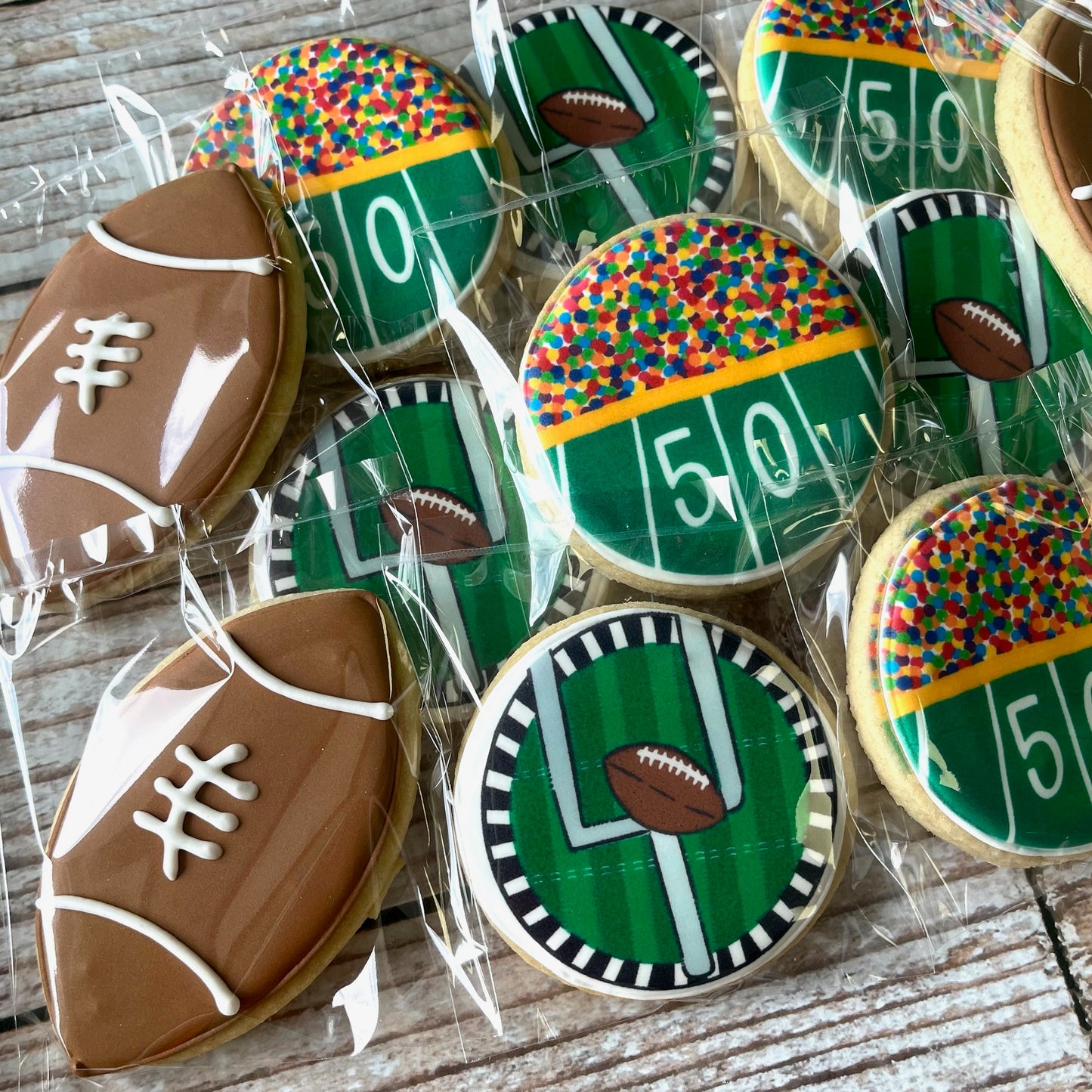 Football Sports Themed Cookies--12 Count
