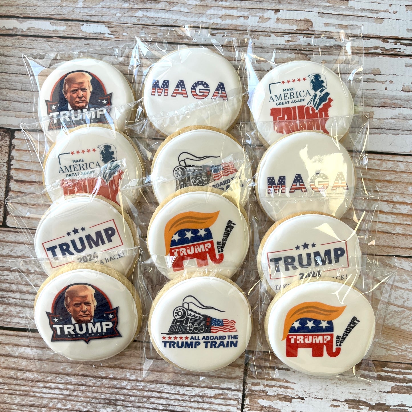MAGA Birthday McDonalds Mac Daddy Funny Trump Political Republican Cookies--12 Count