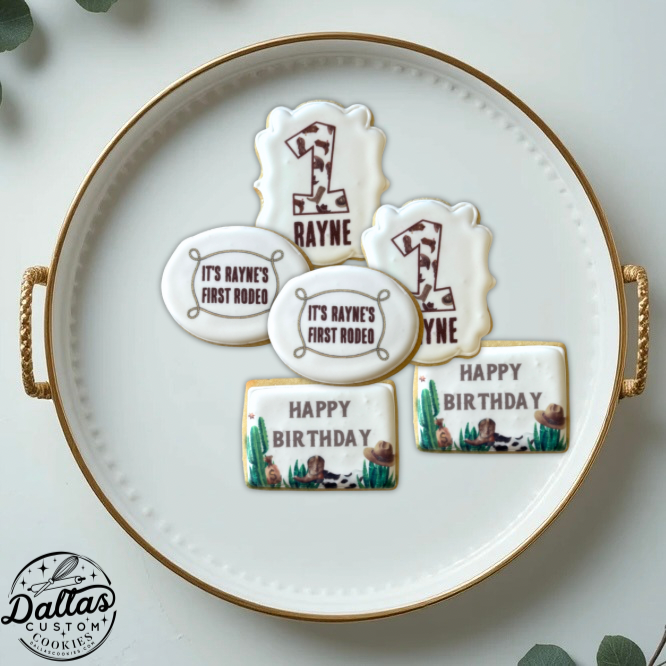 First Rodeo Cowboy Themed Birthday--12 Count