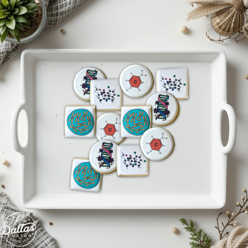 Science Themed DNA Medical Cookies--12 Count