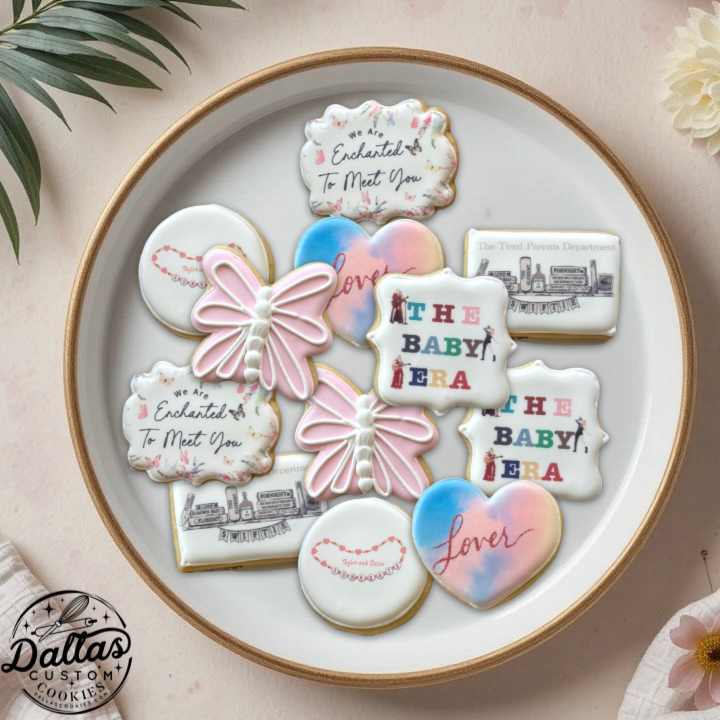 Enchanted to Meet You Taylor Swift In my BABY ERA Baby Shower Cookies--12 Count
