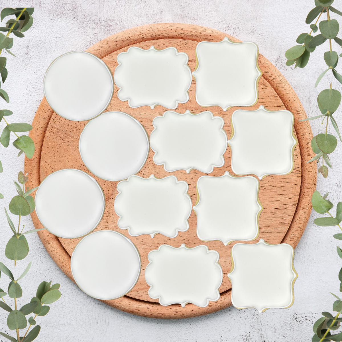 Multi Shape Assortment Printed Image Logo Cookies "Live Preview"--12 Count