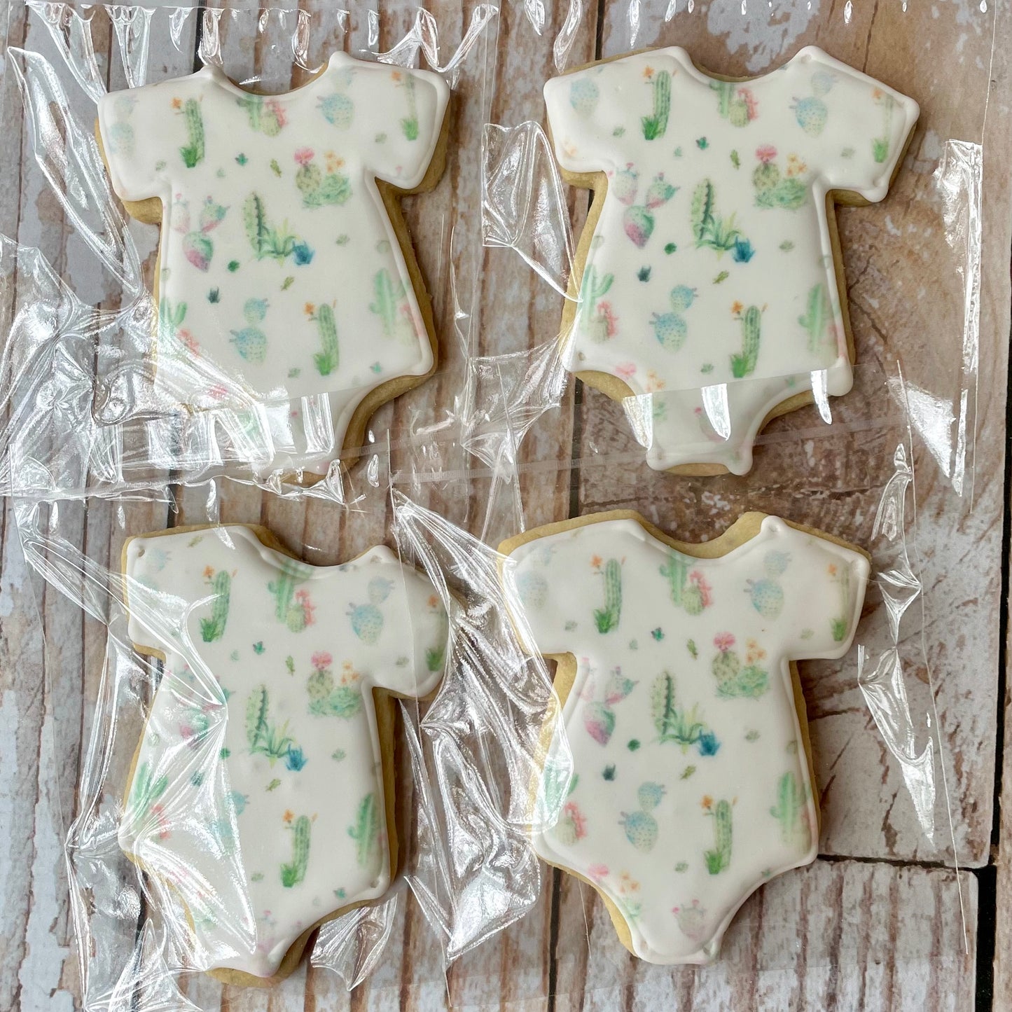 Baby Girl Shower Cookies w/choice of onesie --12 Count