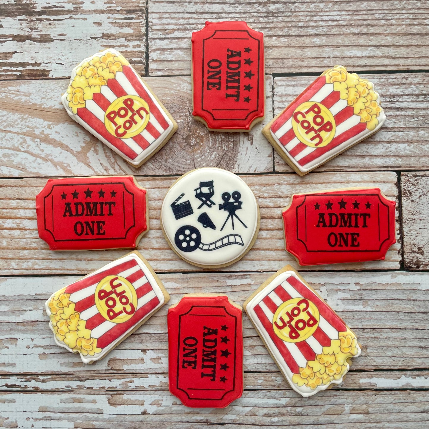 Movie themed Birthday Party Cookies--12 Count