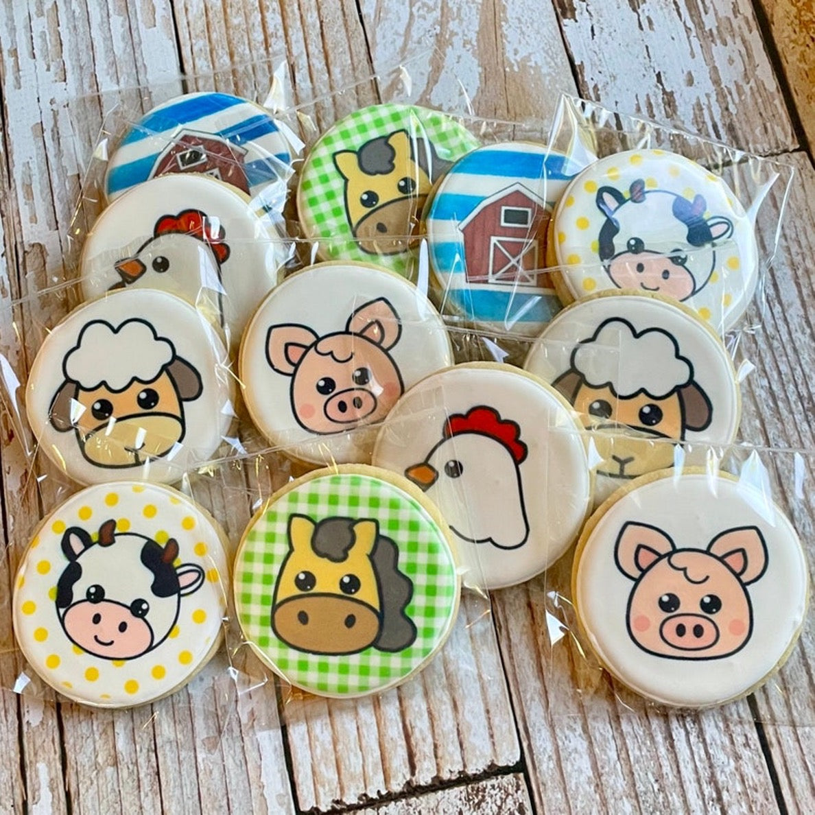 Barnyard Animal Farm Themed Cookies--12 Count