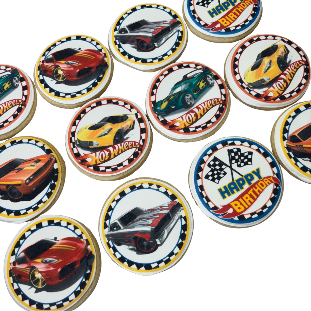 Racing Race Car Racecar themed Birthday Cookies--12 Count