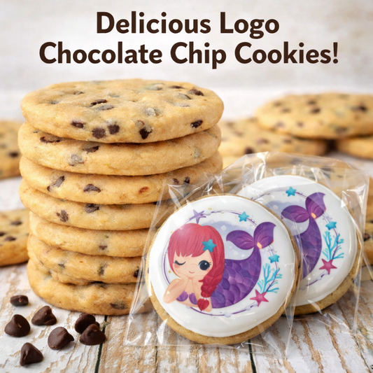 Chocolate Chip Circle Shaped Logo Cookies by the Dozen