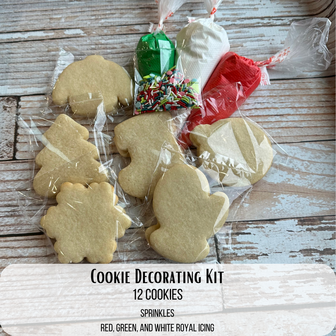 Cookie DIY Decorating Kit Christmas Holiday Cookie Assortment Deco Kit--12 Count