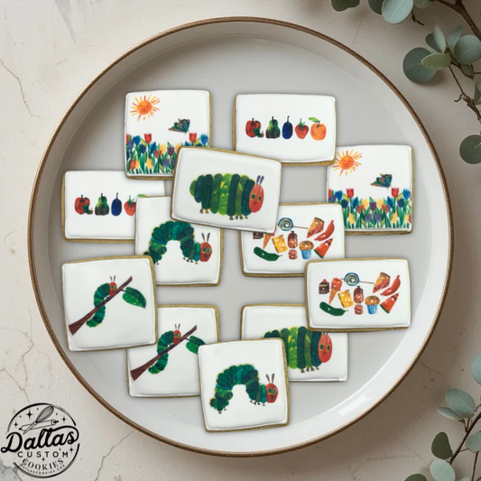 Hungry Caterpillar themed Birthday Cookies--12 Count