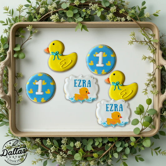 First Birthday Rubber Yellow Duck Ducky Themed Birthday--12 Count