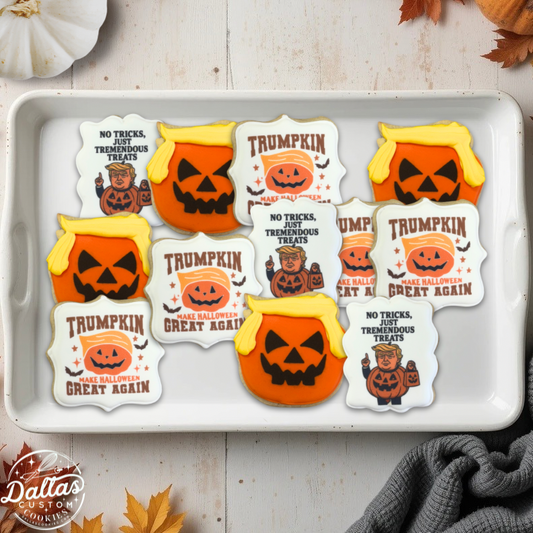 MAGA TRUMPKIN Halloween Make Halloween Great Again Trump Political Republican Cookies--12 Count