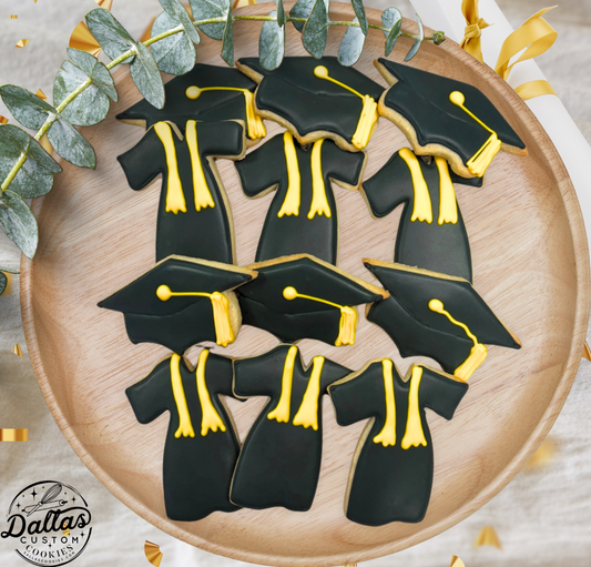 Custom Hand Decorated Graduation Cap & Gown --12 Count