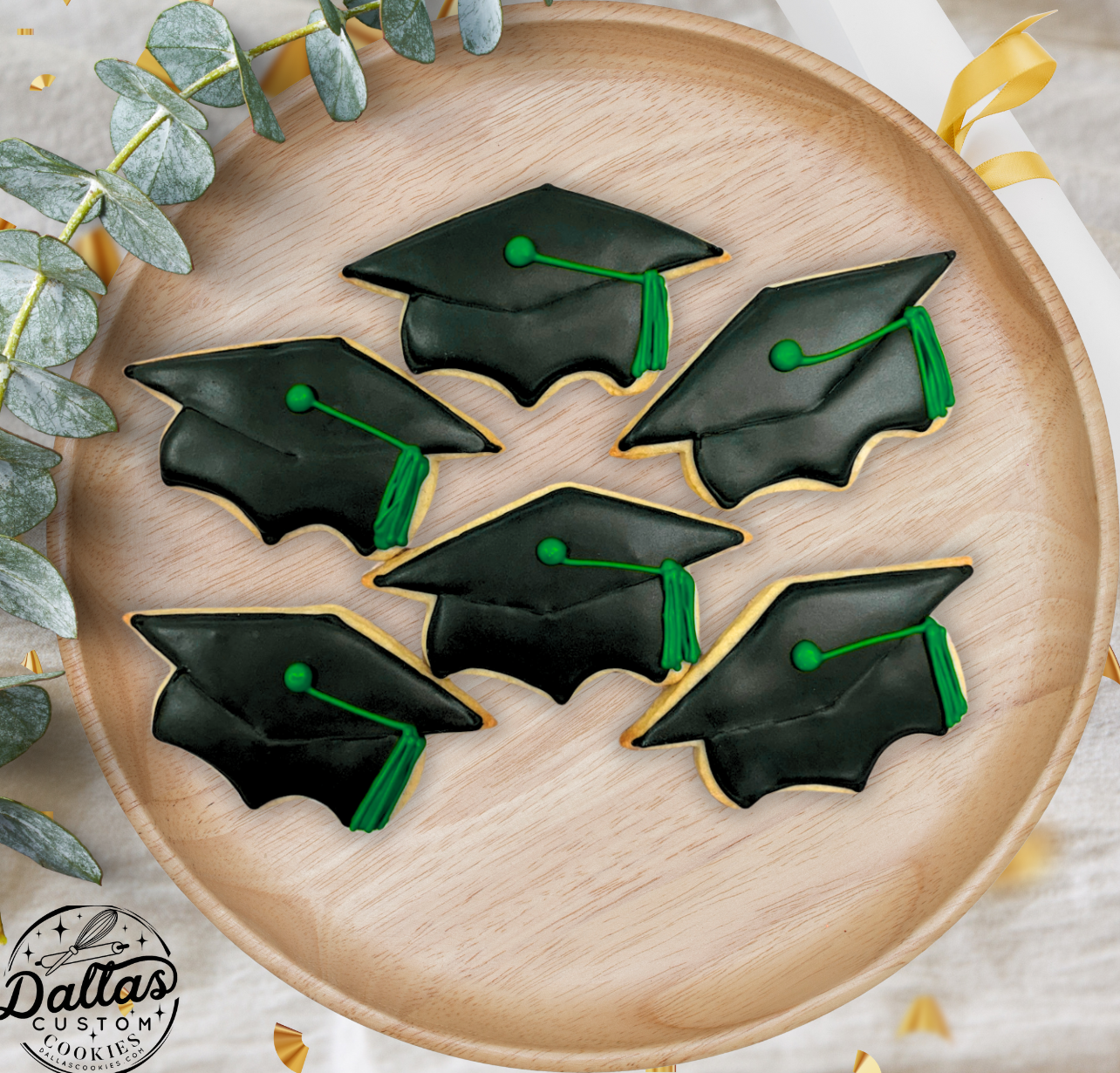 Custom Hand Decorated Graduation Cap --12 Count