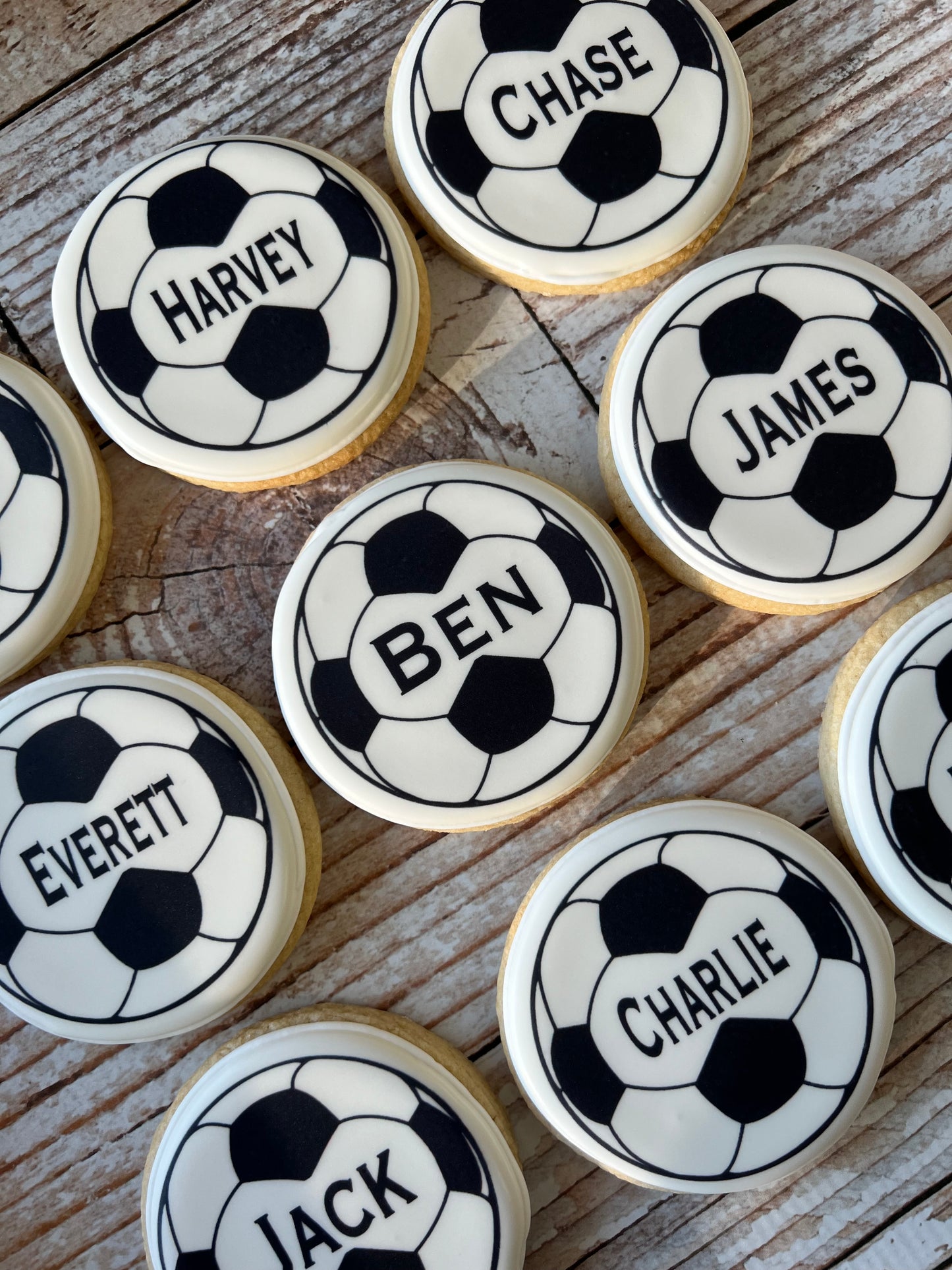 Personalized Soccer Sports Themed Cookies--12 Count
