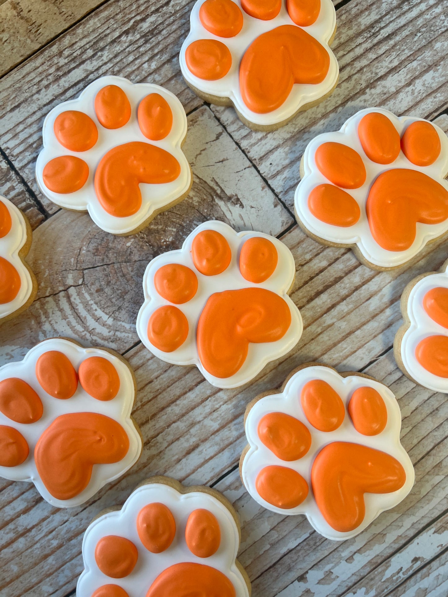 Paw Print Cookies "pick your Paw colors" Birthday Paws Cookies--12 Count