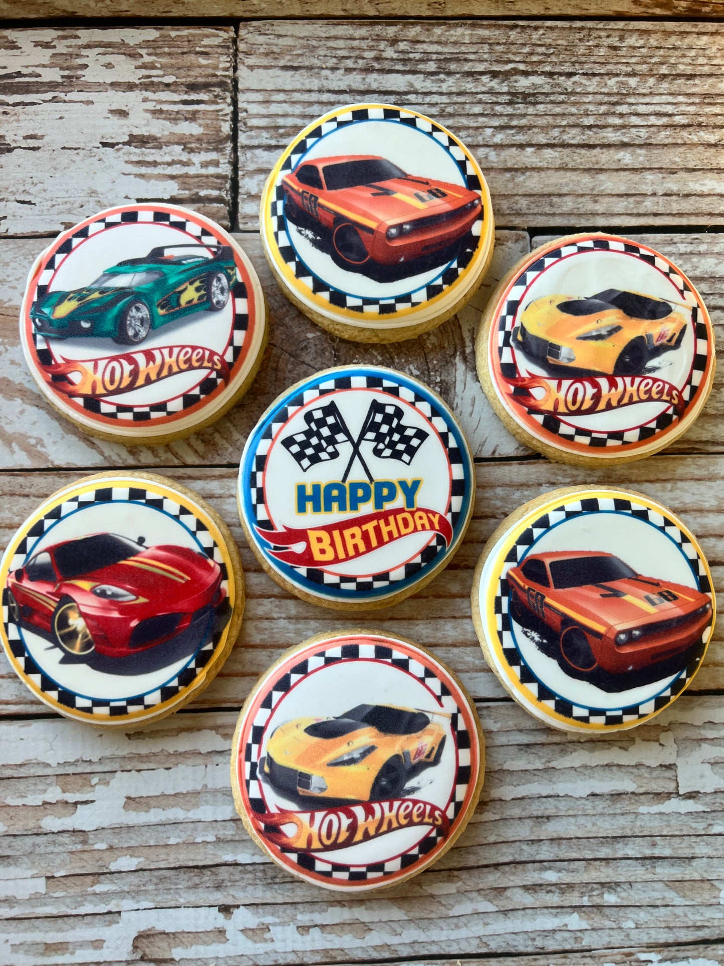 Racing Race Car Racecar themed Birthday Cookies--12 Count