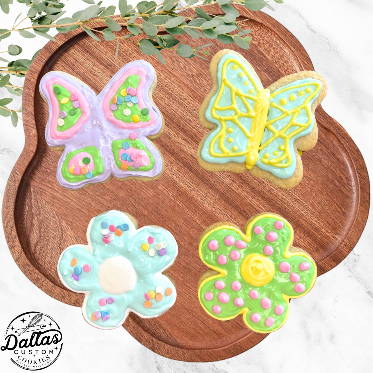 Spring Daisy Flower Butterfly Cookie Decorating Kit Deco Kit for DIY Cookie Decorating Kit --12 Count