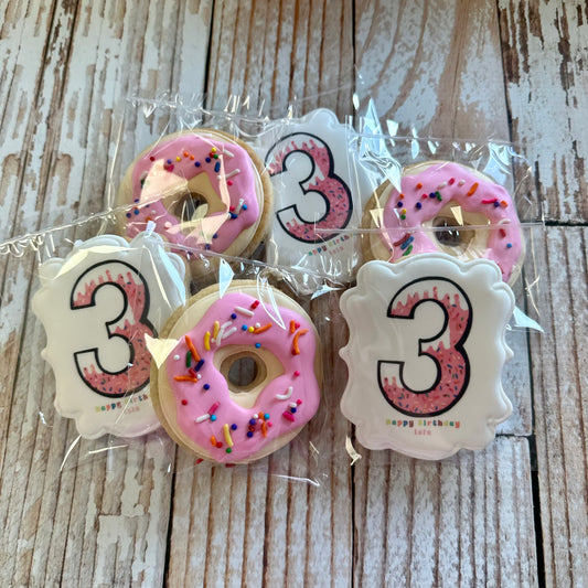 Donut Grow Up Birthday Cookies Donut Themed Party Cookies -12 Count
