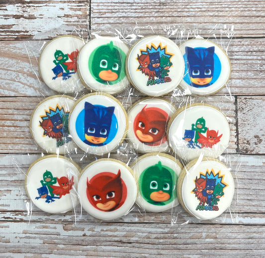 PJ Masks themed Birthday Cookies--12 Count
