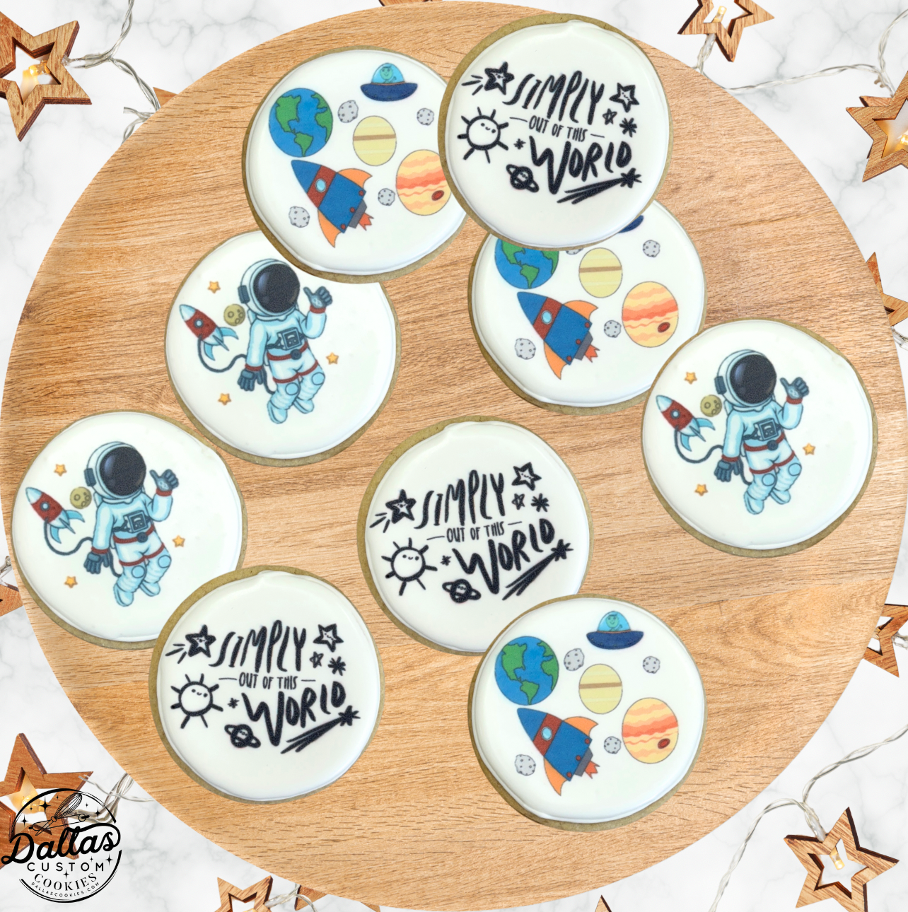 Astronaut Space Themed Rocket Cookies Themed--12 Count