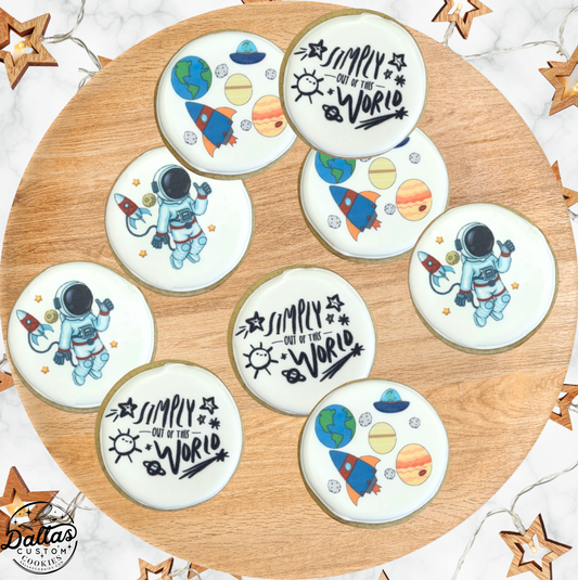 Astronaut Space Themed Rocket Cookies Themed--12 Count