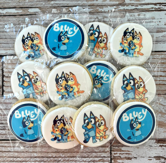 Bluey Themed Birthday Cookies--12 Count