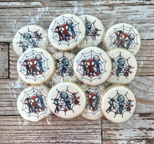 Spidey & Friends themed Birthday Cookies--12 Count