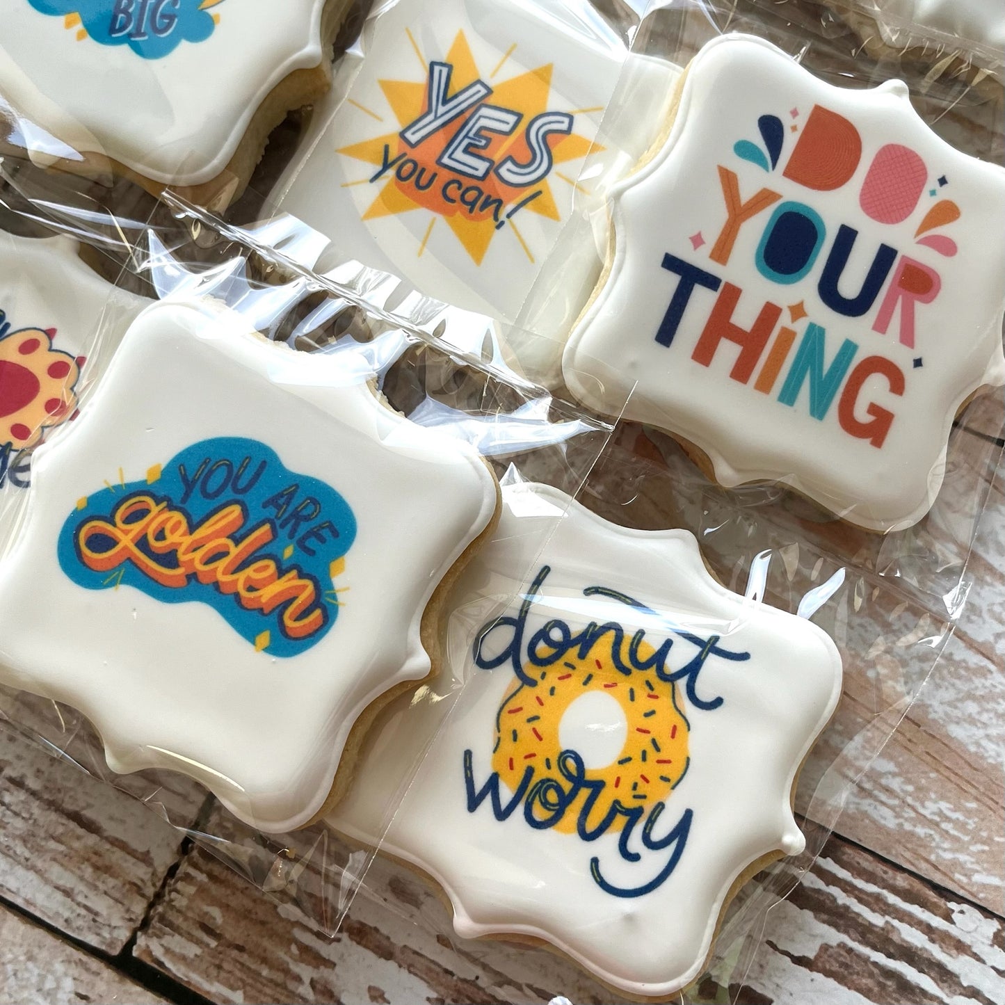 Inspirational Funny Puns Motivation Back to School Cookies Lunch Box Cookies--12 Count