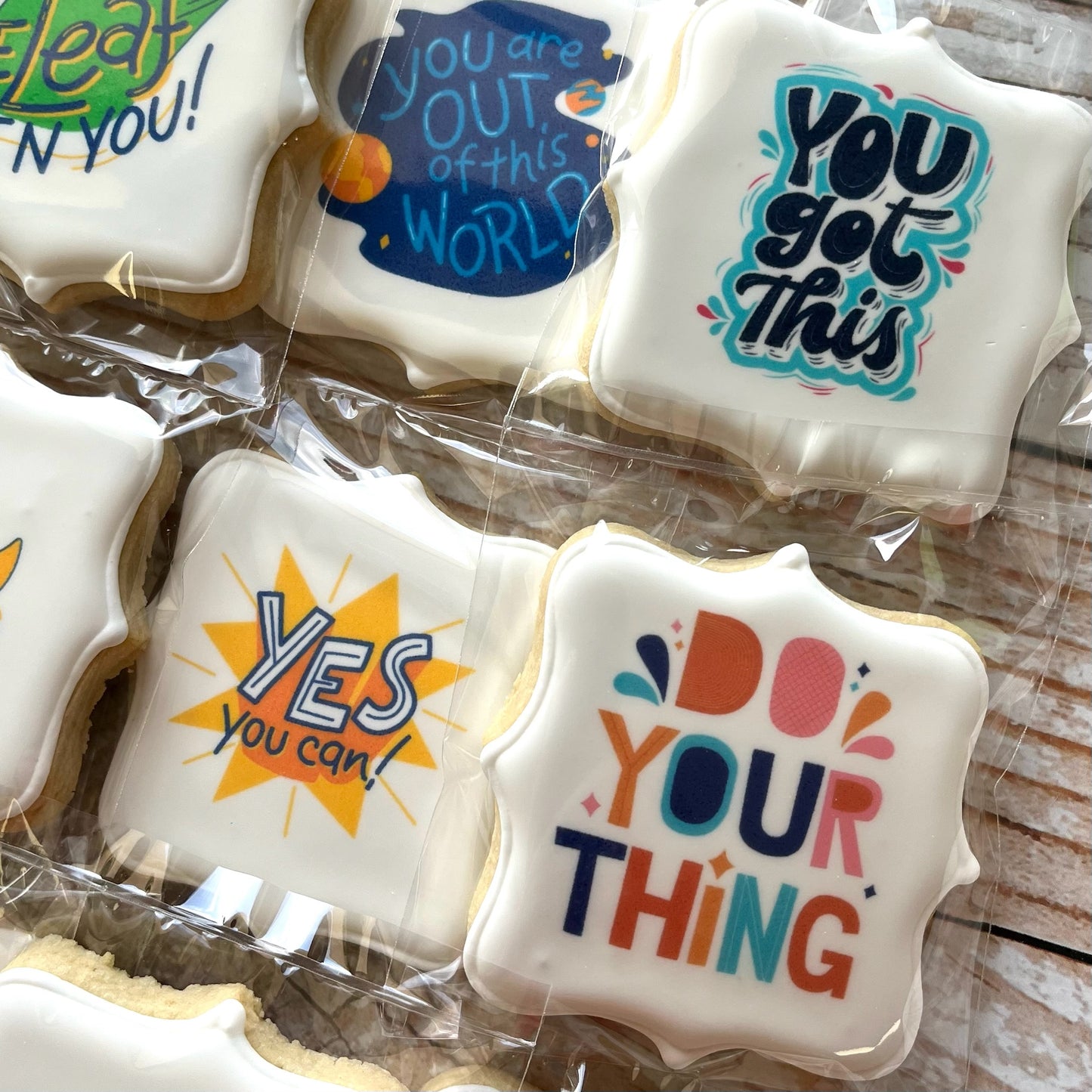 Inspirational Funny Puns Motivation Back to School Cookies Lunch Box Cookies--12 Count