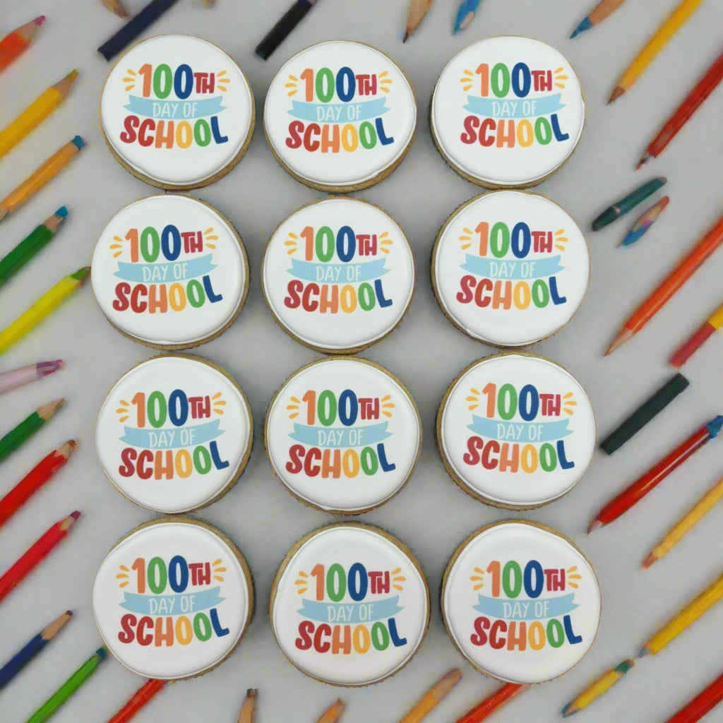100th Day of School Teacher Themed Cookies--12 Count
