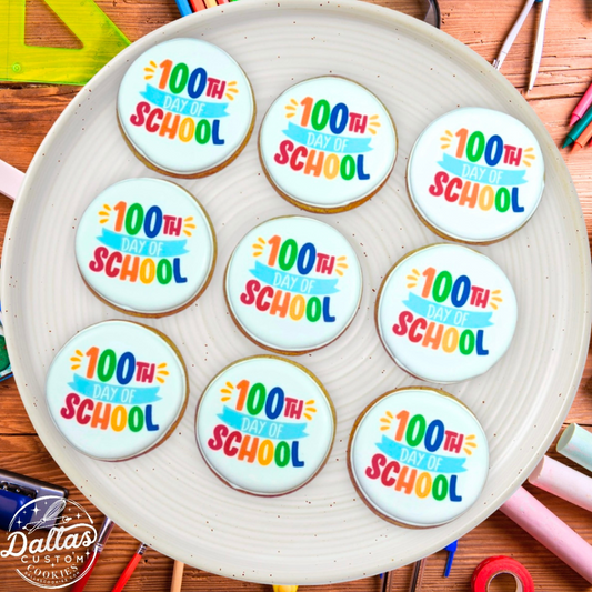 100th Day of School Teacher Themed Cookies--12 Count