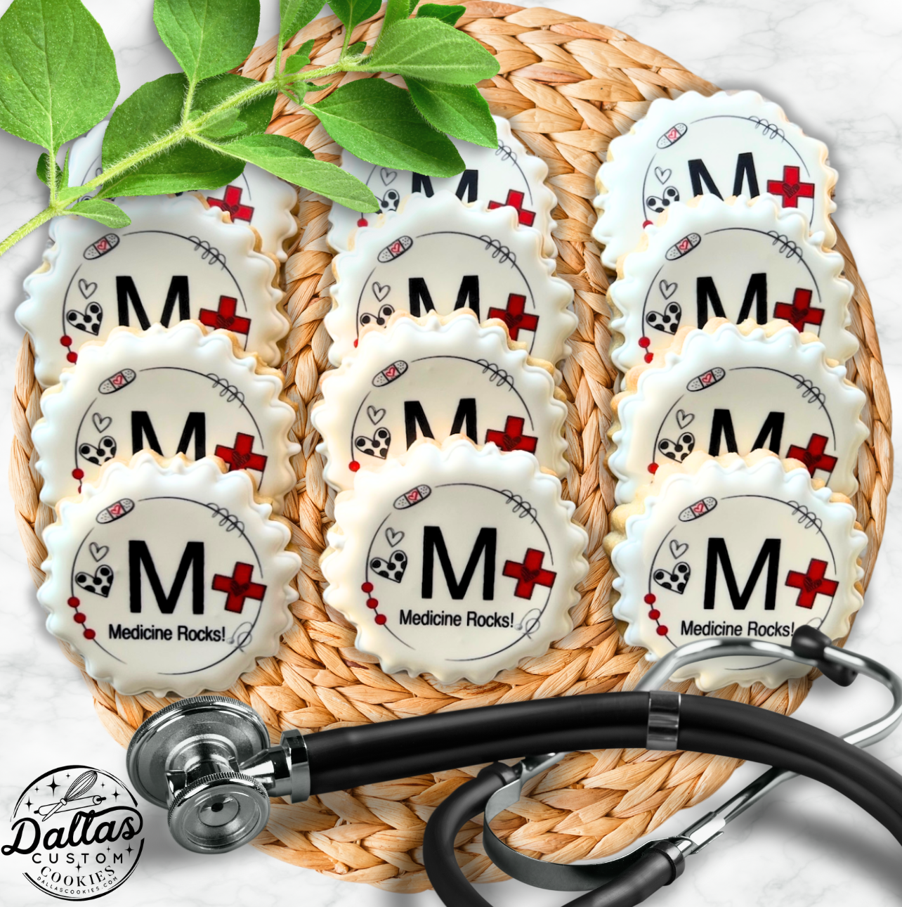 Medicine Rocks Healthcare Dr Nurse Appreciation Cookies--12 Count