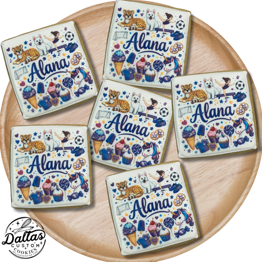 My Favorite Things Customized Cookies--12 Count