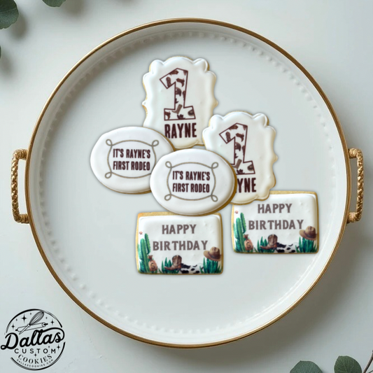 First Rodeo Cowboy Themed Birthday--12 Count