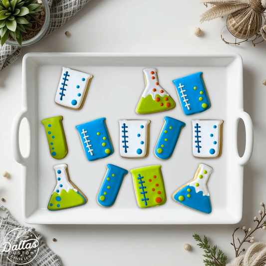 Science Themed Beakers Flasks Test Tube Cookies--12 Count