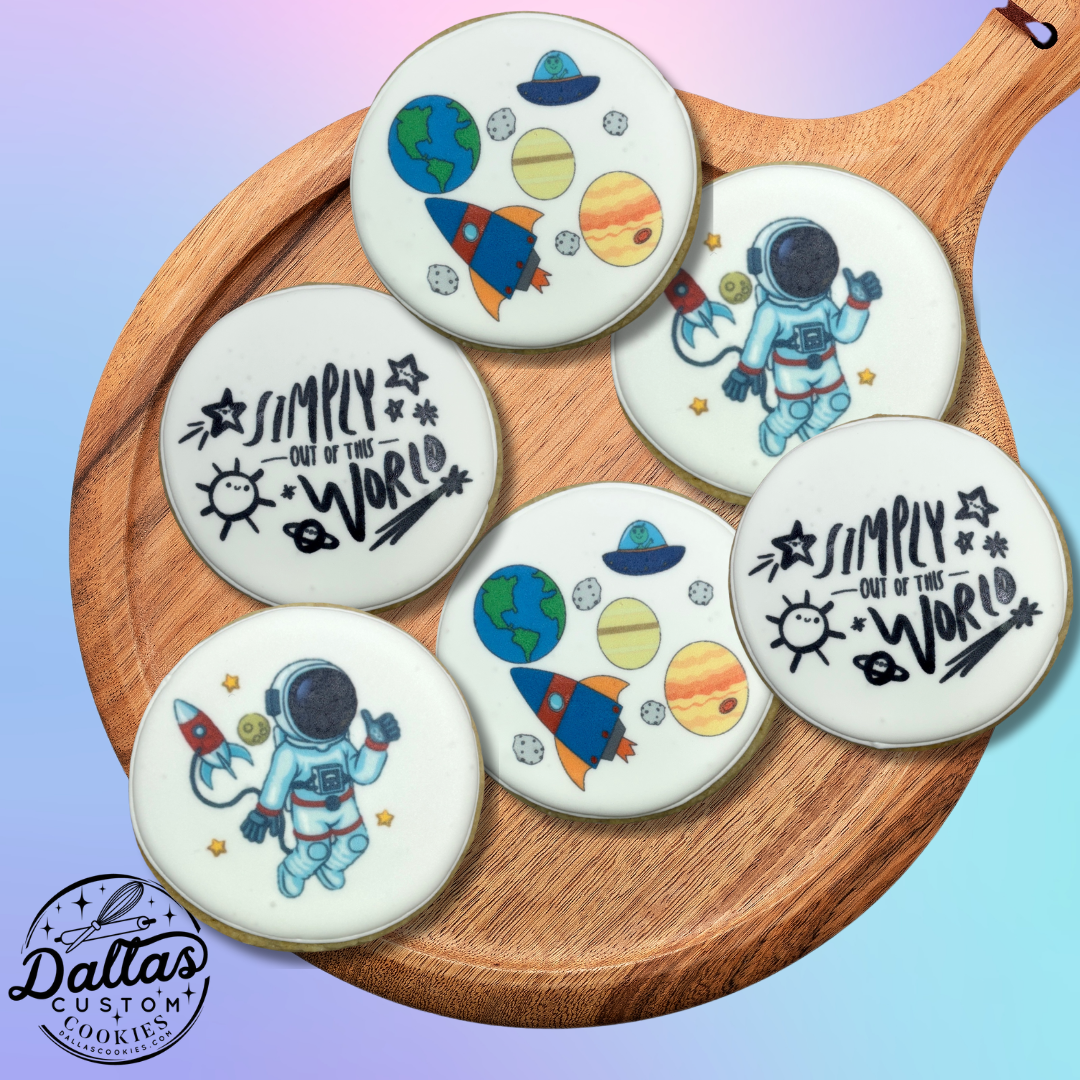 Astronaut Space Themed Rocket Cookies Themed--12 Count