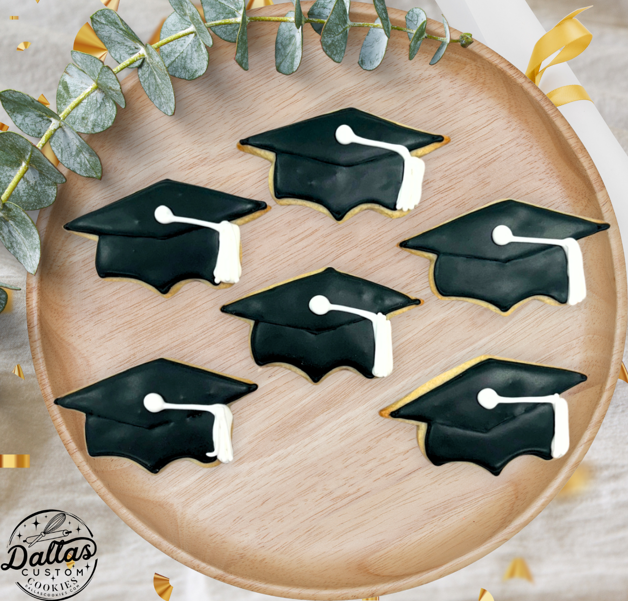 Custom Hand Decorated Graduation Cap --12 Count