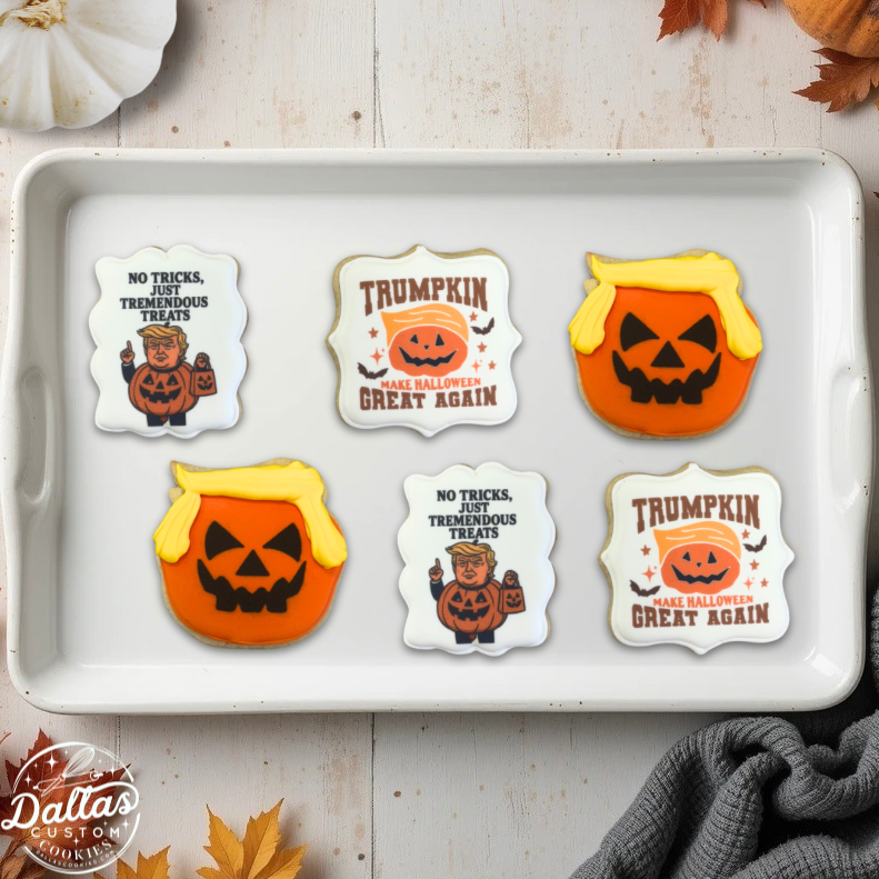 MAGA TRUMPKIN Halloween Make Halloween Great Again Trump Political Republican Cookies--12 Count