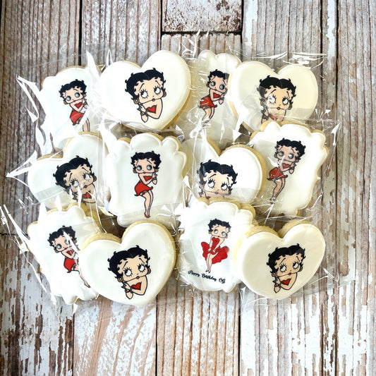 Vintage Betty Boop Party Themed Cookies--12 Count