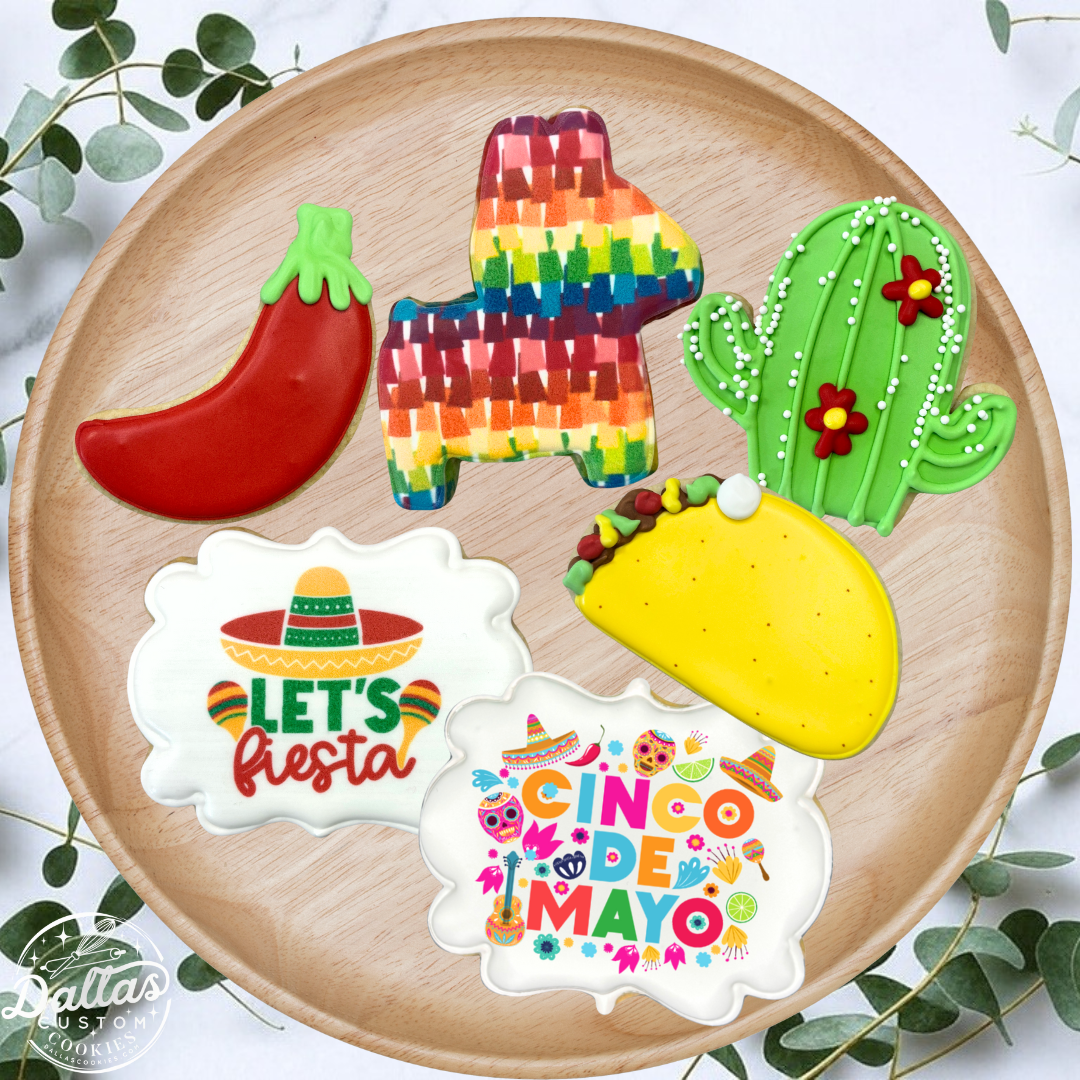 Cinco De Mayo Fiesta Taco Piñata Cookies -12 Count