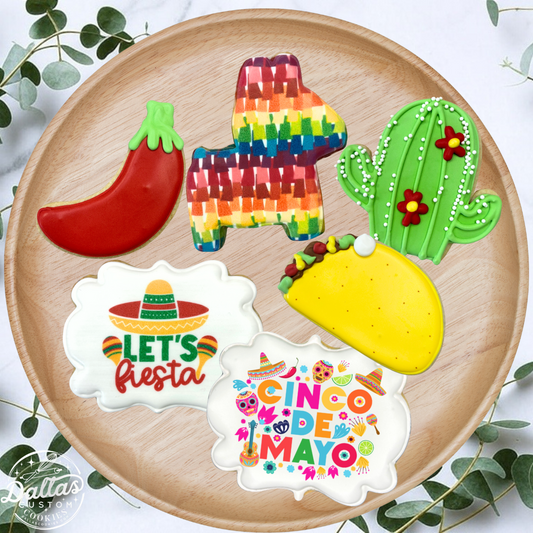 Cinco De Mayo Fiesta Taco Piñata Cookies -12 Count