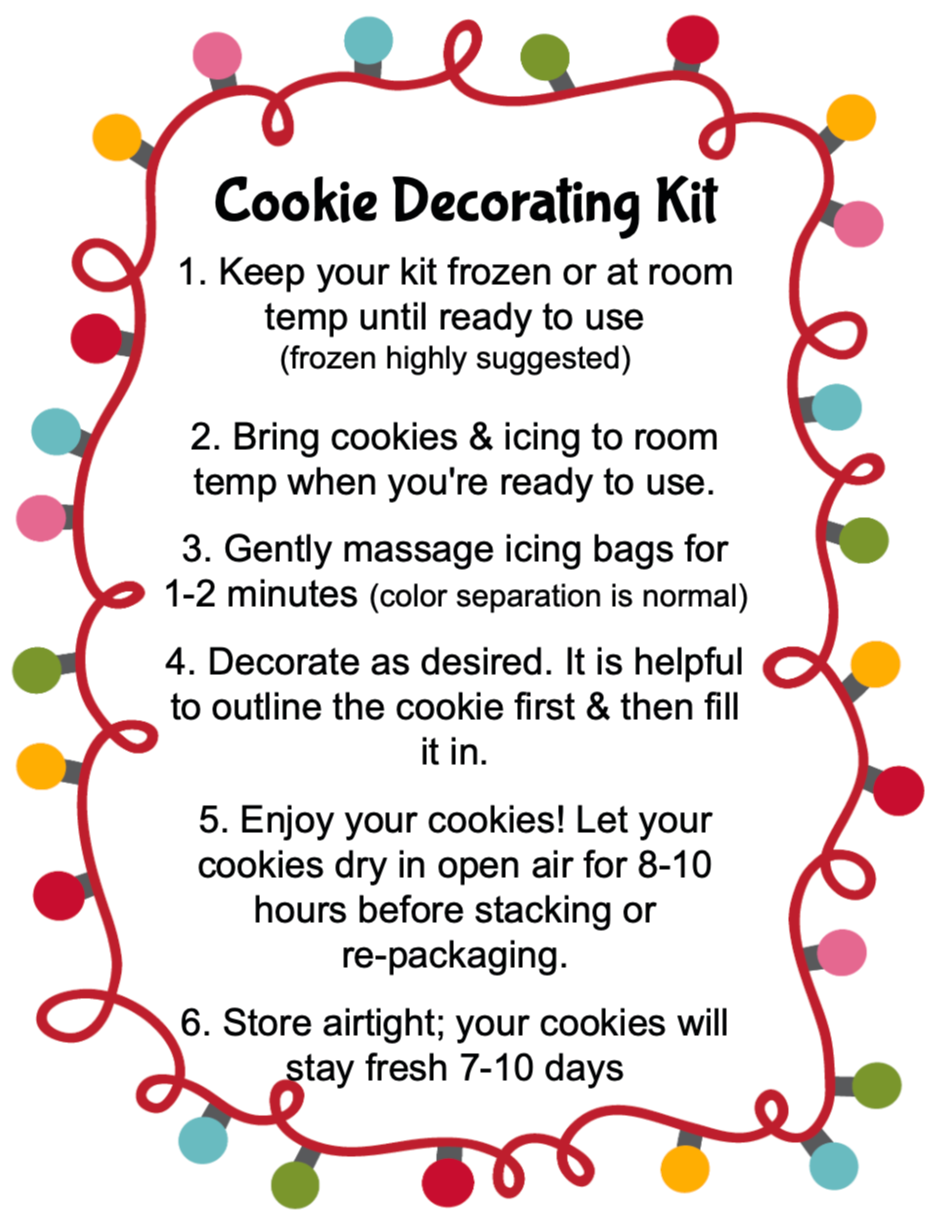 Cookie DIY Decorating Kit Christmas Holiday Cookie Assortment Deco Kit--12 Count